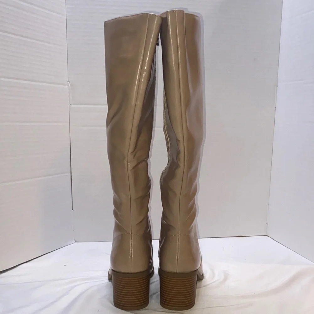 Journee Collection Romilly Beige‎ Over-the-Knee Block Heel Boots